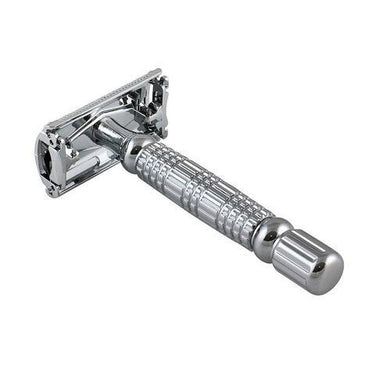 Baili BR179 Double Edge Twist to Open (Butterfly) DE Safety Razor - Chiseled Face